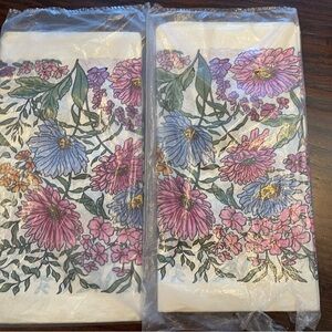 Floral Print Paper Tablecloth Set of 2 Birthday Spring Baby Shower